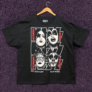Kiss Self-Titled Debut Album Art Glam Metal Band T-Shirt XXL